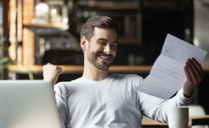 Man reading a letter